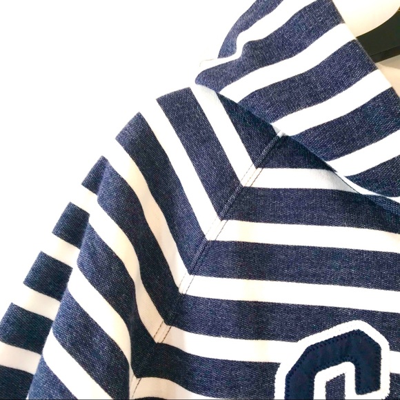 GAP NWOT Navy/White Striped Full Zip Sweatshirt - Picture 5 of 8